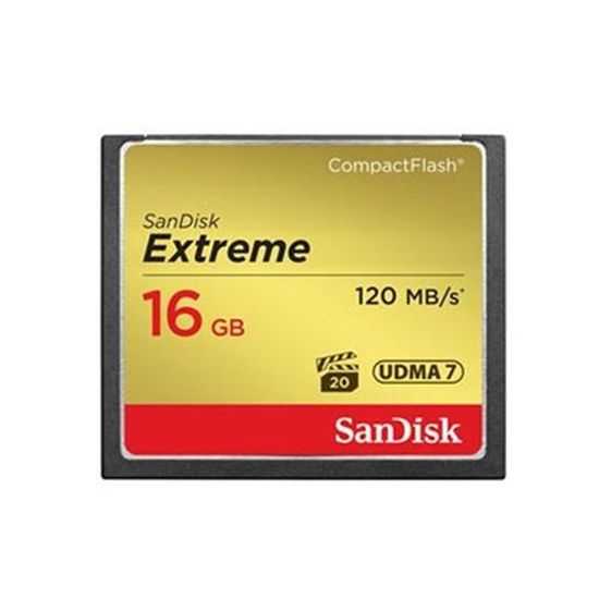 Cartão SanDisk Compact Flash de 16Gb 120MBs Extreme Cartão SanDisk Compact Flash de 16Gb 120MBs Extreme