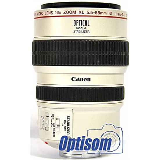 Objetiva Canon 5.5-88mm 1:1.6-2.6 IS Zoom 16x (Somente para filmadora Canon)