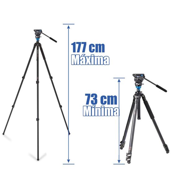 Tripé Benro A2573FS4  Com Cabeça Hidráulica para Video Tripé Benro A2573FS4  Com Cabeça Hidráulica para Video