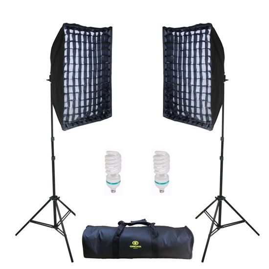 Kit de iluminação contínua AGATA II com grid  110V ou 220V. 110 Kit de iluminação contínua AGATA II com grid  110V ou 220V. 110