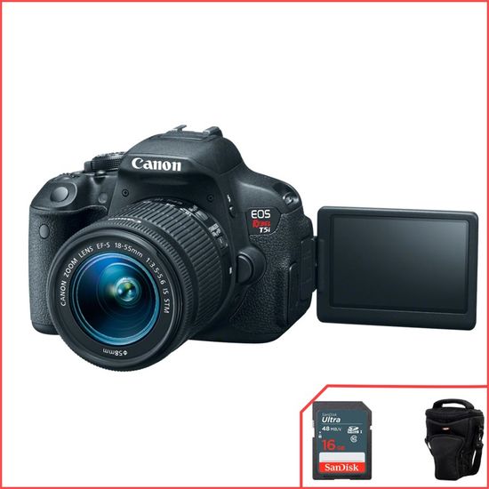 Canon EOS T5i 18.0 Mp, FullHD Objetiva 18-55mm 3.5-5.6 IS STM Cortesia Cartão SanDisk de 16Gb C10 + Canon EOS T5i 18.0 Mp, FullHD Objetiva 18-55mm 3.5-5.6 IS STM Cortesia Cartão SanDisk de 16Gb C10 +