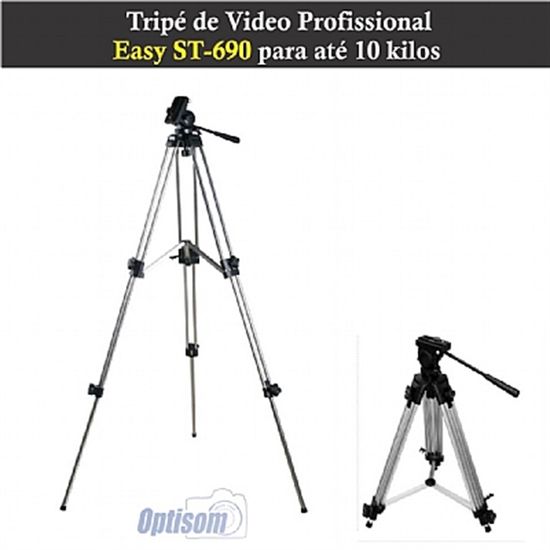 Tripé Profissional Easy ST-690 com Cabeça Hidráulica. Tripé Profissional Easy ST-690 com Cabeça Hidráulica.