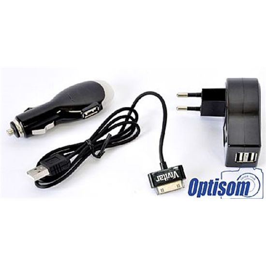 Carregador para iPad 2,iPhone 3,4 e 4s, ou iPod- Veiculo ou tomada- Vivitar V15988C Carregador para iPad 2,iPhone 3,4 e 4s, ou iPod- Veiculo ou tomada- Vivitar V15988C