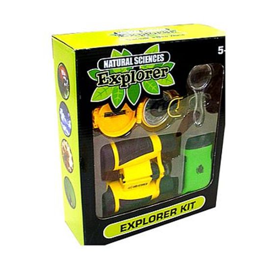 Binóculo Infantil Kit com Lupa, Bussola, Mini Lanterna Binóculo Infantil Kit com Lupa, Bussola, Mini Lanterna