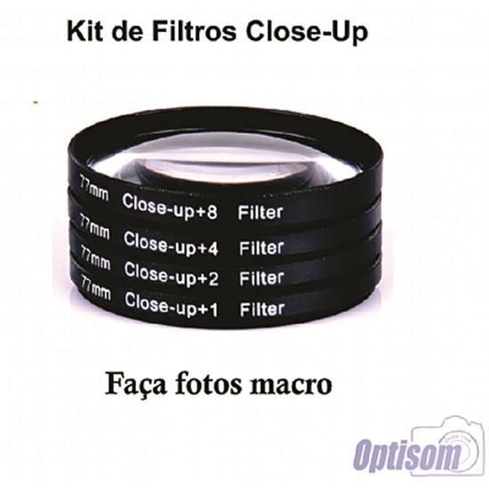 Kit de Filtros Close-Up 1+, 2+, 4+ e 8+. 62mm Kit de Filtros Close-Up 1+, 2+, 4+ e 8+. 62mm