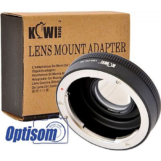 Adaptador de câmera Nikon para encaixar objetiva Pentax baioneta.