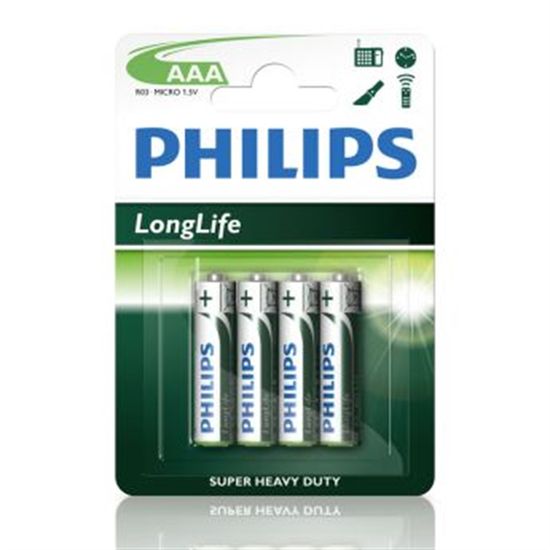 Pilha Philips AAA com quatro unidades Pilha Philips AAA com quatro unidades