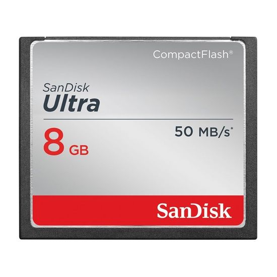 Cartão Compact Flash San Disk Ultra de 8Gb 50Mbs Cartão Compact Flash San Disk Ultra de 8Gb 50Mbs