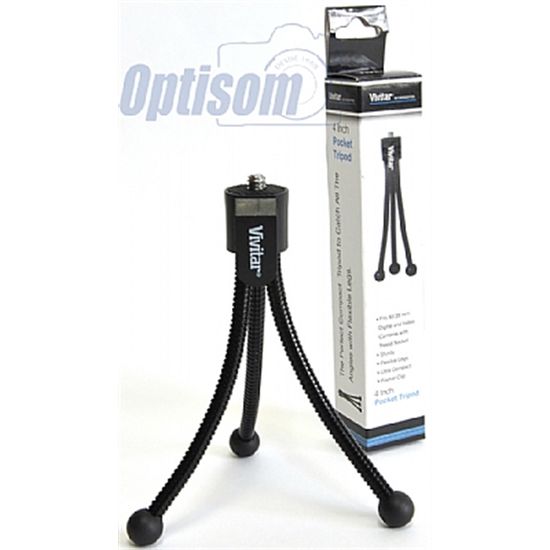 Mini tripé 12 cm com pernas flexíveis VIVITAR Mini tripé 12 cm com pernas flexíveis VIVITAR