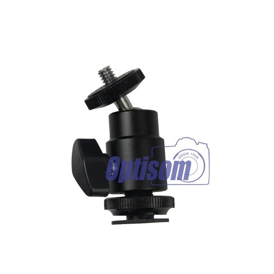 Adaptador Ball Head para colocar acessórios em cima da câmera. Adaptador Ball Head para colocar acessórios em cima da câmera.