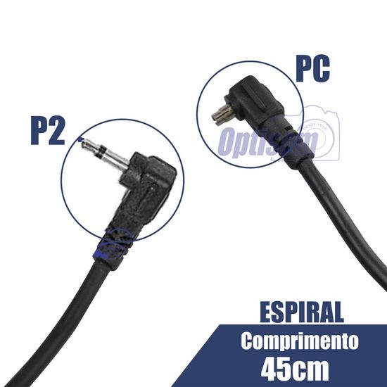 Cabo de sincronismo espiral PC/P2  45 cm  (MC 7090)