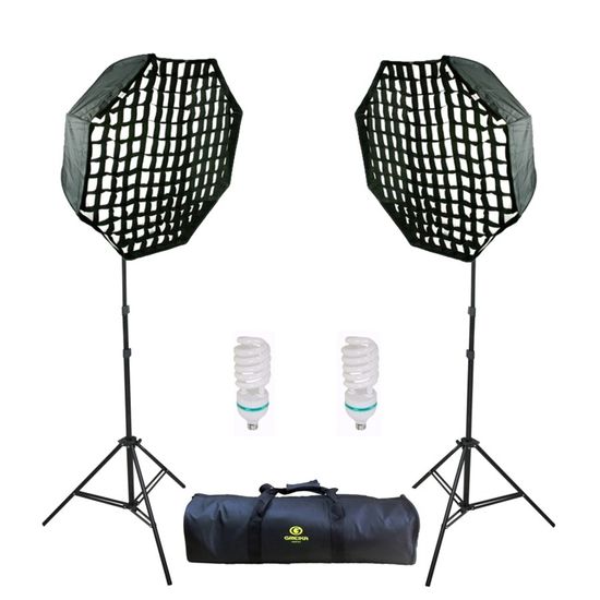 Kit de iluminação contínua AGATA III octogonal com grid 220V Kit de iluminação contínua AGATA III octogonal com grid 220V