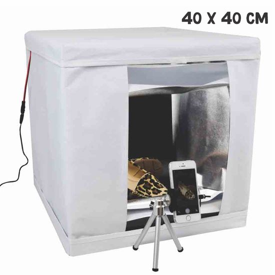 Mini estúdio Fotonet 40x40cm completo Mini estúdio Fotonet 40x40cm completo
