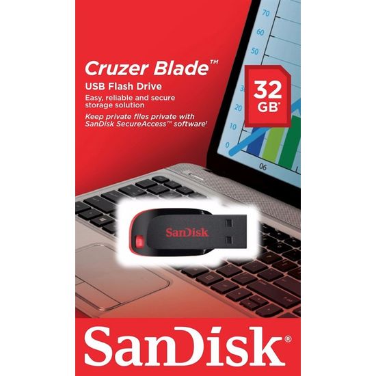 Pen Drive San Disk de 32Gb Cruzer Blade Pen Drive San Disk de 32Gb Cruzer Blade