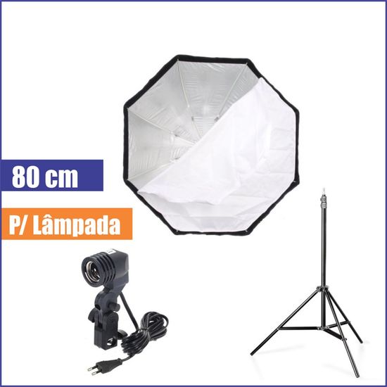 Softbox Octogonal Sombrinha 80cm para lâmpada - simples Softbox Octogonal Sombrinha 80cm para lâmpada - simples