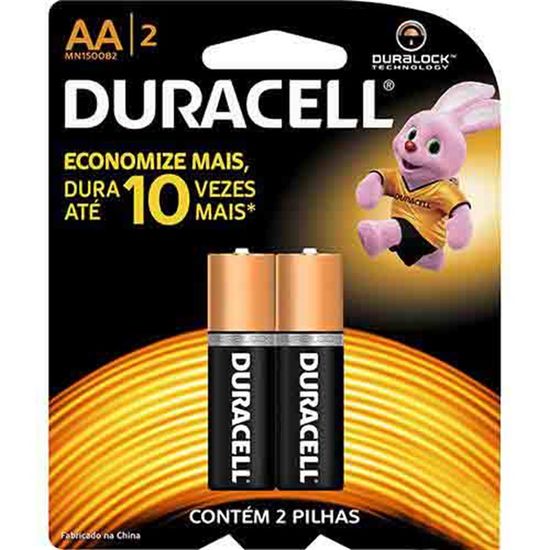 Pilha Duracell AA 2 unidades Pilha Duracell AA 2 unidades
