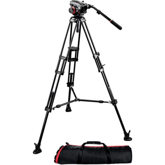 Tripé Profissional Manfrotto video 504HD,546BK + Bolsa