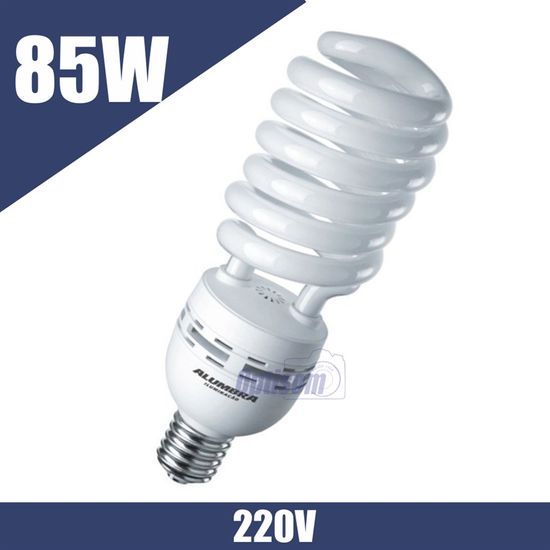 Lâmpada luz branca espiral para softbox 85w 220v Alumbra Lâmpada luz branca espiral para softbox 85w 220v Alumbra