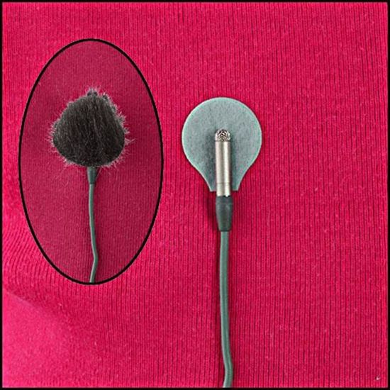 Adesivo Rycote com protetor de vento para microfones lapela - Preto Adesivo Rycote com protetor de vento para microfones lapela - Preto