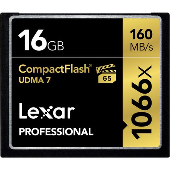 Cartão de Memoria 16 Gb 160Mbs 1066x Compactflash Lexar
