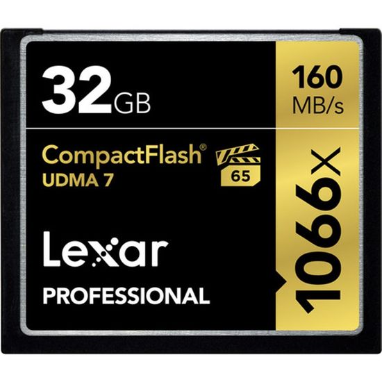 Cartão de Memoria 32 Gb 160Mbs 1066x Compactflash Lexar Cartão de Memoria 32 Gb 160Mbs 1066x Compactflash Lexar