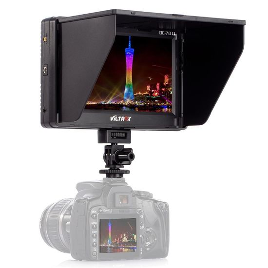 Monitor LCD 7 polegadas com protetor de sol para Câmeras DSLR - DC70II Monitor LCD 7 polegadas com protetor de sol para Câmeras DSLR - DC70II