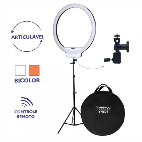 Ring Led Light Pro Yongnuo Yn608 Completo Ring Led Light Pro Yongnuo Yn608 Completo