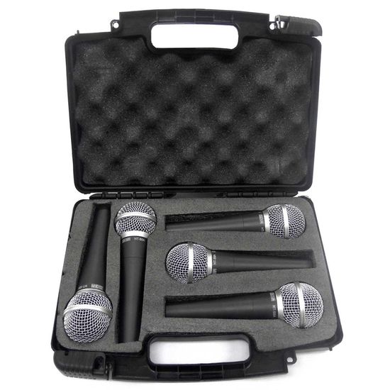 Kit de 5 microfones dinâmico HT58A + Maleta