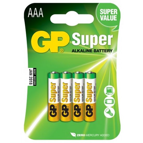Pilha Super Alcalina AAA 1.5v - Gp - 4 Unidades Pilha Super Alcalina AAA 1.5v - Gp - 4 Unidades