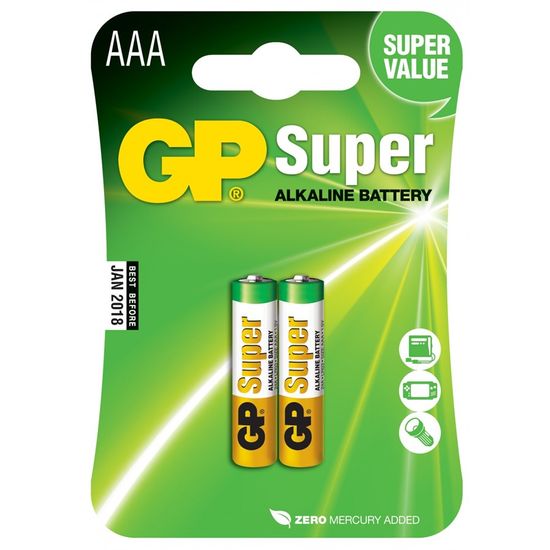Pilhas Super Alcalinas 1.5V AAA - GP Pilhas Super Alcalinas 1.5V AAA - GP