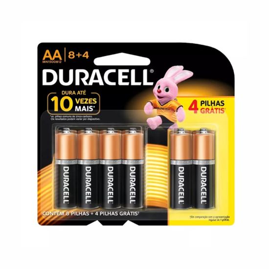 Pilhas Alcalinas Duracell AA 1.5V - 12 Und Pilhas Alcalinas Duracell AA 1.5V - 12 Und