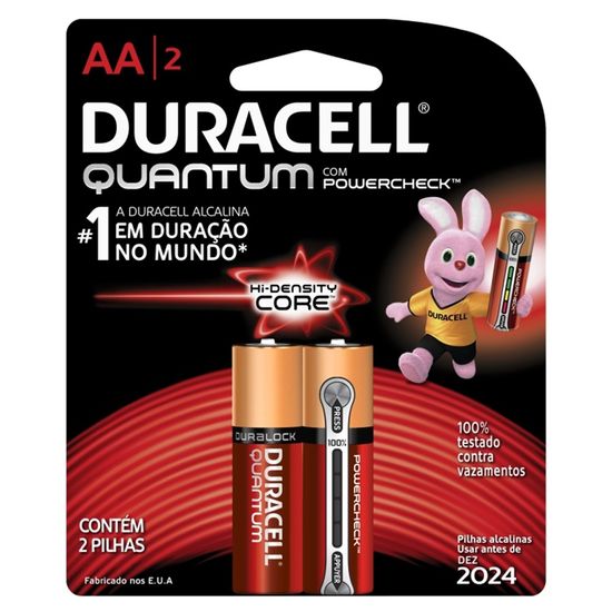 Pilha Duracell Quantum Alcalina AA - Com 2 Unidades Pilha Duracell Quantum Alcalina AA - Com 2 Unidades