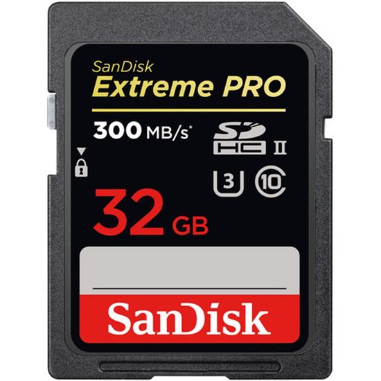 Cartão de Memoria Extreme Pro 32 Gb 300Mbs SDHC UHS II Sandisk
