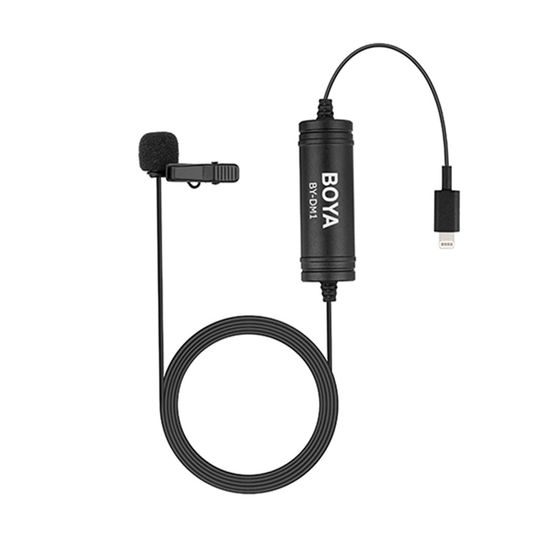 Microfone Lapela Conector Lightning para iPhone 7, 8 e X - Boya BY-DM1 Microfone Lapela Conector Lightning para iPhone 7, 8 e X - Boya BY-DM1