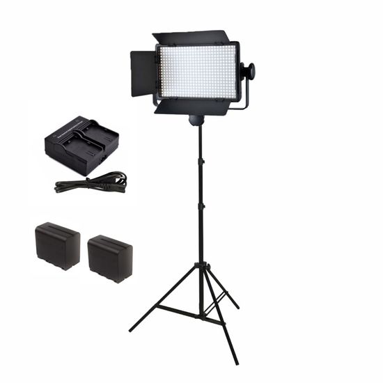 Iluminador Led Godox 500C com baterias e tripé Iluminador Led Godox 500C com baterias e tripé