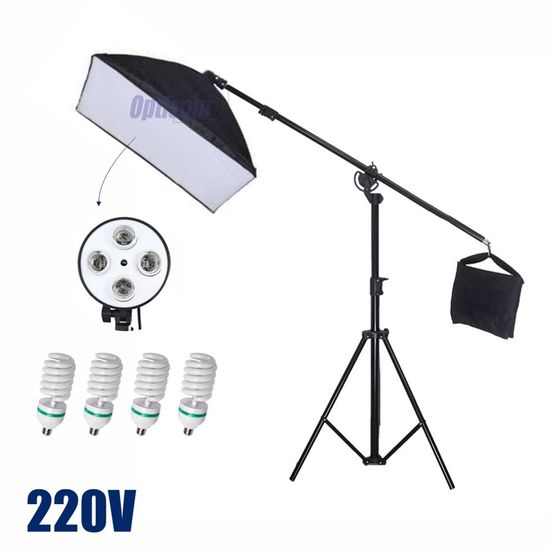 Softbox girafa 50x70 cm com 4 lâmpadas 180W 220V