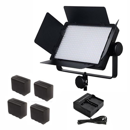 Led Godox 500C + 4 baterias + Carregador Led Godox 500C + 4 baterias + Carregador