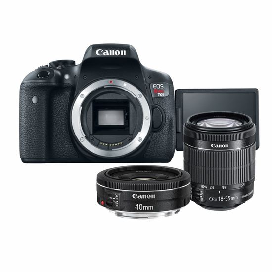 Kit Canon T6i + 18-55mm IS STM + 40mm f/2.8 STM Kit Canon T6i + 18-55mm IS STM + 40mm f/2.8 STM