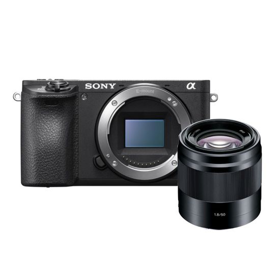 Câmera Sony A6500 4K com 50mm f/1.8 OSS Câmera Sony A6500 4K com 50mm f/1.8 OSS