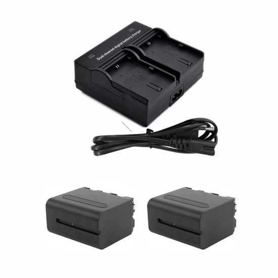 Carregador duplo com baterias F970 para led Carregador duplo com baterias F970 para led