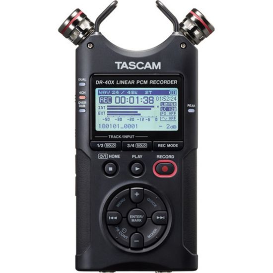 Gravador de áudio Tascam DR-40X 4 canais Gravador de áudio Tascam DR-40X 4 canais