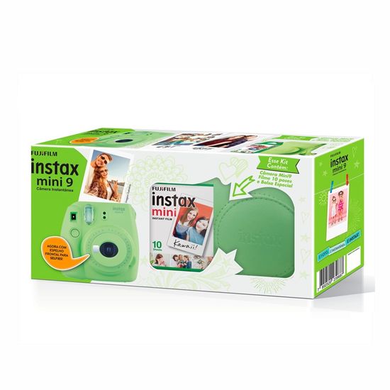 Kit Câmera Instax Mini 9 Verde Lima