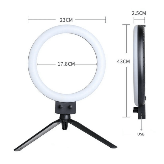 Ring Light de mesa 7 polegadas Bicolor Ring Light de mesa 7 polegadas Bicolor