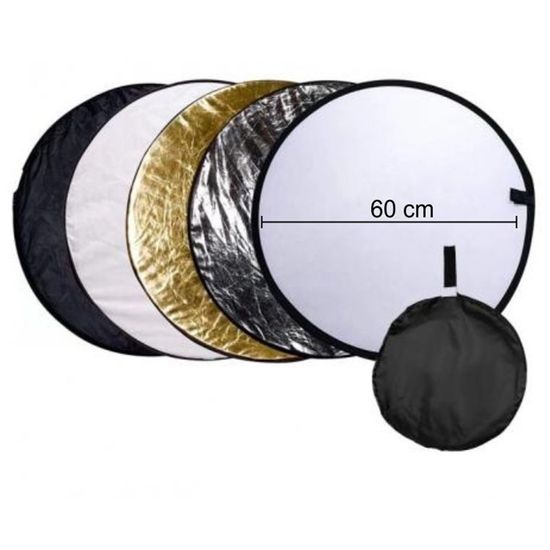 Rebatedor Refletor Difusor circular 5 Em 1 De 60cm Foto Rebatedor Refletor Difusor circular 5 Em 1 De 60cm Foto