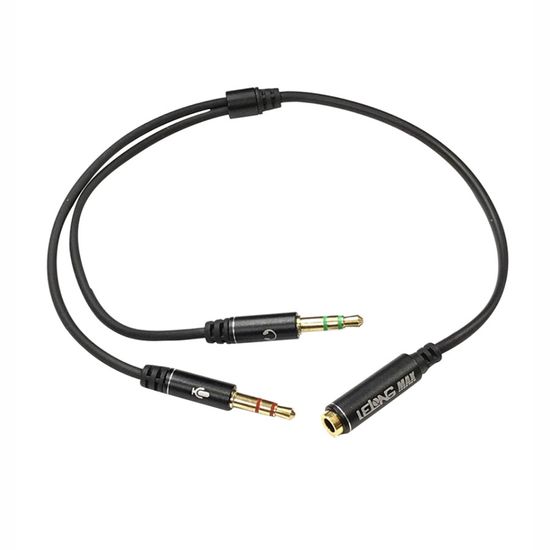 Cabo adaptador P2 Macho P3 fêmea para usar microfones em smartphones TRRS/TRS Cabo adaptador P2 Macho P3 fêmea para usar microfones em smartphones TRRS/TRS