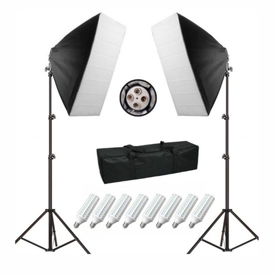 Kit softbox led de iluminação fria softbox 480 W - Greika SB01 Bivolt Kit softbox led de iluminação fria softbox 480 W - Greika SB01 Bivolt