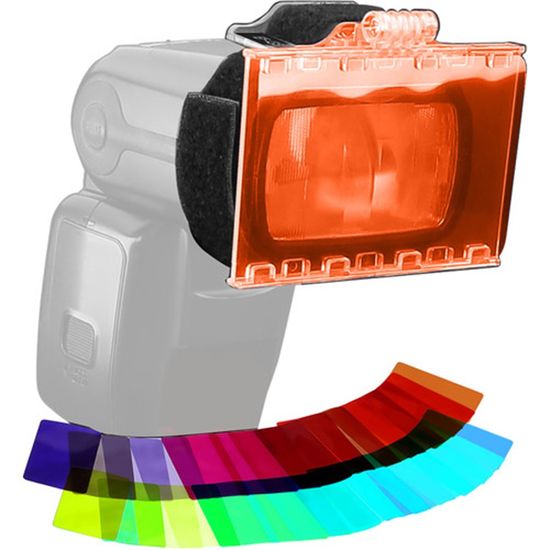 Gelatina colorida para flash dedicado Canon, Nikon, Yongnuo, Godox Vello EF-GS Gelatina colorida para flash dedicado Canon, Nikon, Yongnuo, Godox Vello EF-GS