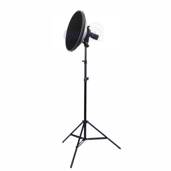 Refletor Beauty Dish Prata 40 cm para Flash dedicado + Tripé Refletor Beauty Dish Prata 40 cm para Flash dedicado + Tripé