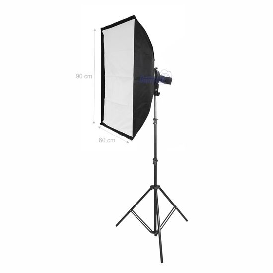 Kit Softbox 60 x 90 cm Greika para flash dedicado + Tripé