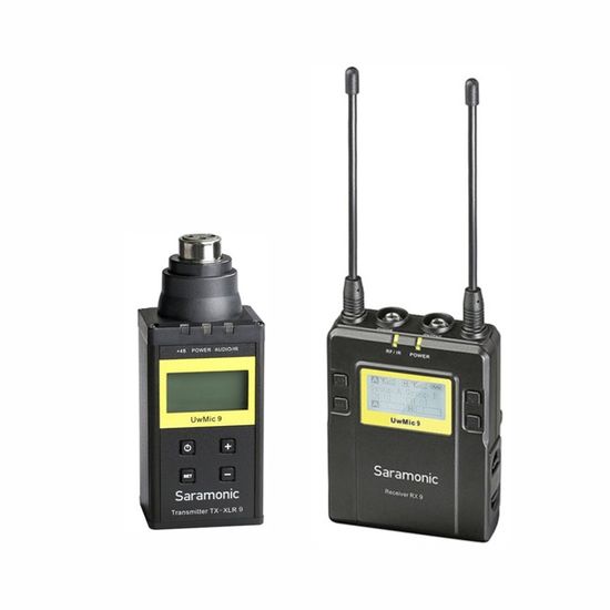 Transmissor XLR Plug On sem fio + Receptor Saramonic UWMIC9 Transmissor XLR Plug On sem fio + Receptor Saramonic UWMIC9